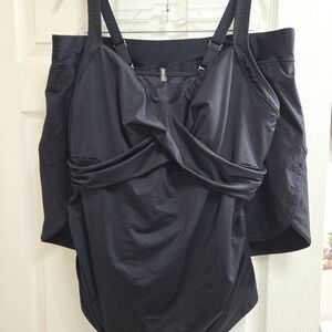 Lands End Women's 20W Black Tankini With Board Shorts